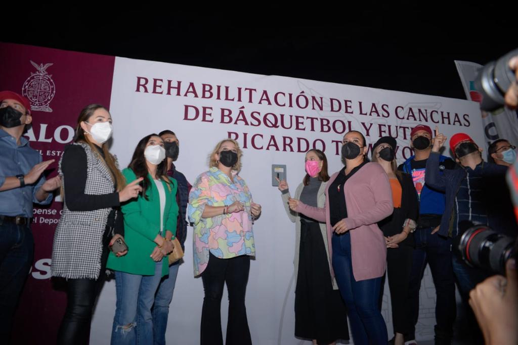 ISDE Y PIDS REHABILITAN CANCHAS EN VILLA JUÁREZ
