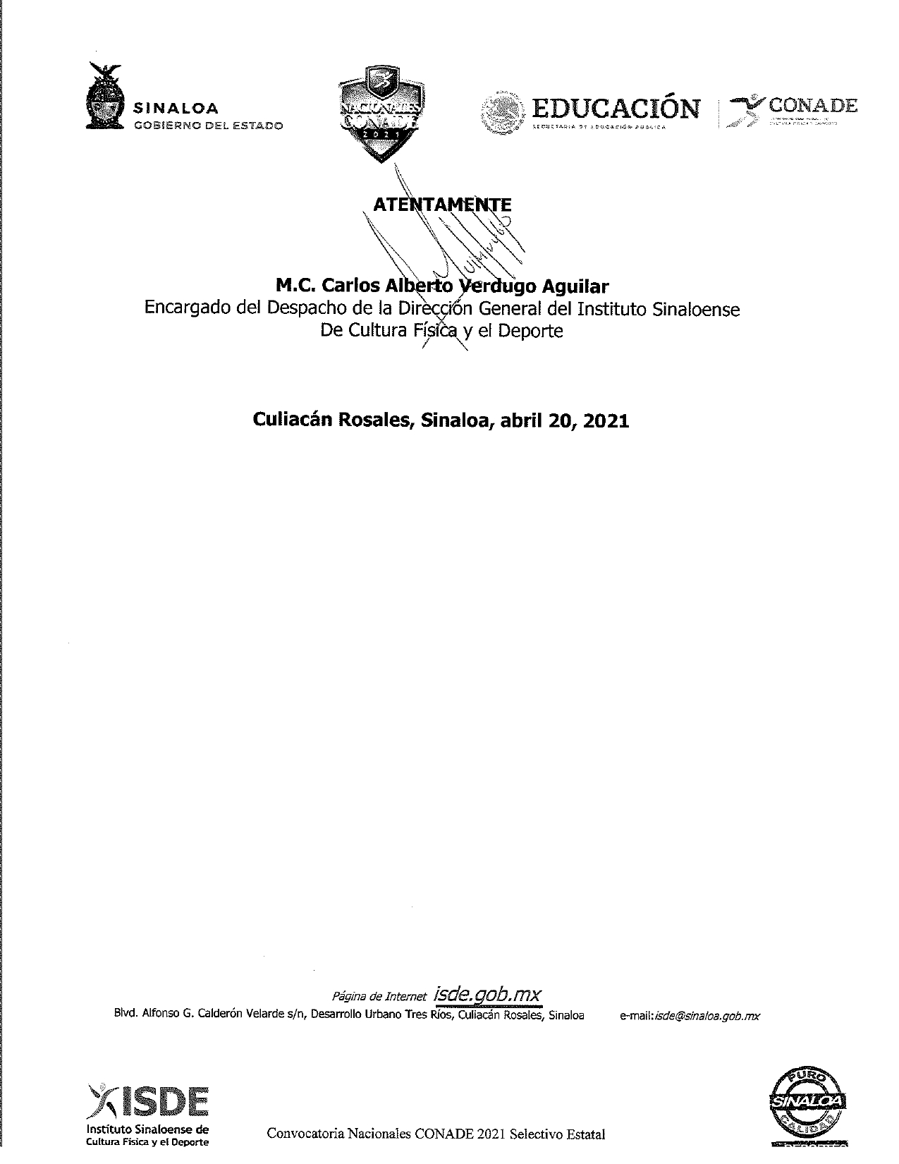 SELECTIVO ESTATAL DE JUEGOS NACIONALES CONADE 2021