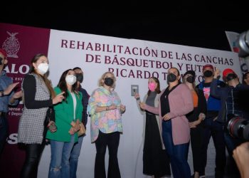 ISDE Y PIDS REHABILITAN CANCHAS EN VILLA JUÁREZ