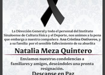 Nuestro más sentido pésame.