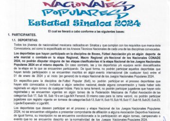 Juegos Nacionales Populares Estatal Sinaloa 2024