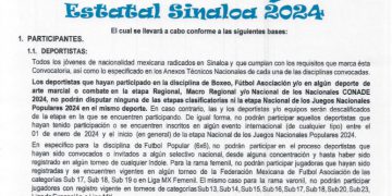 Juegos Nacionales Populares Estatal Sinaloa 2024