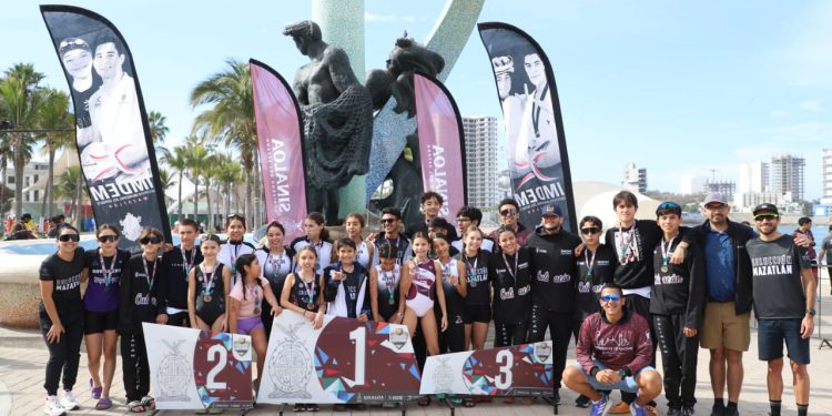 Mazatlán supera a Culiacán en la prueba del Triatlón en la Fase Estatal, por una medalla de oro